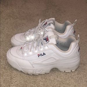 White Fila Disruptor Sneakers